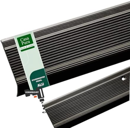 L-vormige Aluminium Trapprofiel 30 mm - Geperforeerd, Geanodiseerd Brons, 100 cm