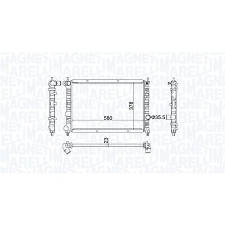 Radiator, motorkoeling MAGNETI MARELLI 350213192100