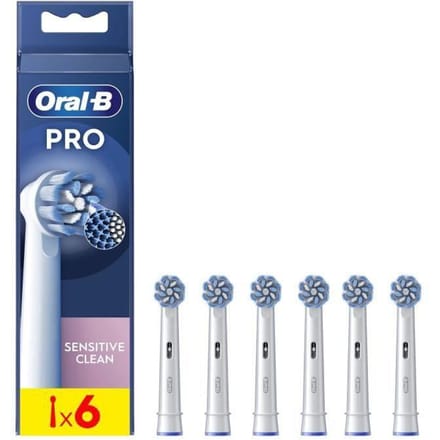 Brossette ORAL-B - Pack de 6 brossettes - Sensitive Clean - Pour brosse à dent électrique