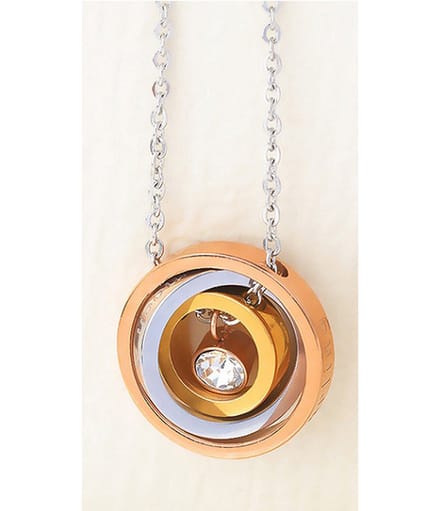 3 Ringen met geslepen glas - Moeder Dochter Kind Ketting