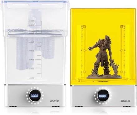 Was- en Droogstation - 3D Print Reiniger - Harsmodellen Reinigen - 360 Graden Uitharding - 200 x 260 mm - Wit