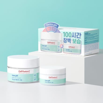Cell Fusion C Crème Barrière pH Faible — Ensemble Réparation de la Barrière Cutanée & Hydratation (55 ml + 30 ml) white