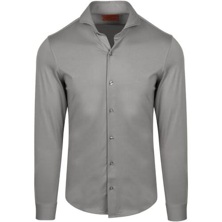 Suitable Sorona Overhemd Mid Grijs - Maat 38 - Heren - Overhemden Formeel