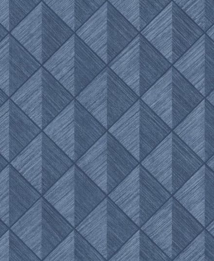 BLAUW RETRO BEHANG RASCH