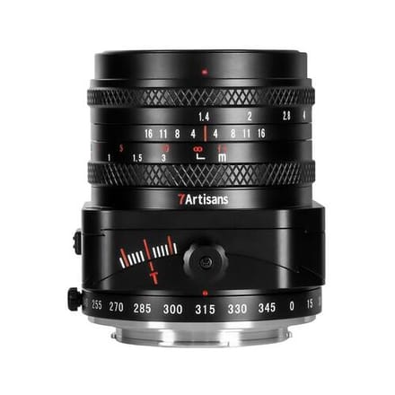 7Artisans 50mm f/1.4 kantelverschuiving  Fujifilm X-Mount