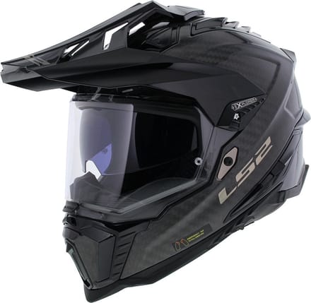 LS2 MX701 Explorer C Allroad Motorhelm solid carbon glans XXL