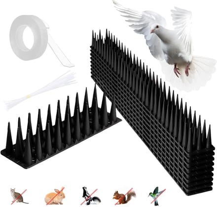 Effectieve Vogelafschrikking met Plastic Pigeon Spikes, 43 cm - Set van 10 voor Daken, Hekken en Balkon