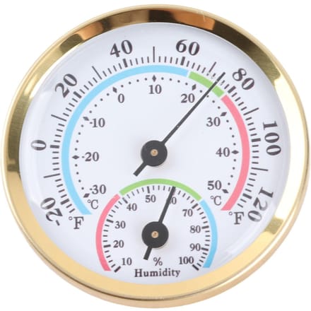Mini wijzertype thermometer hygrometer binnentemperatuur vochtigheidsmeter meter