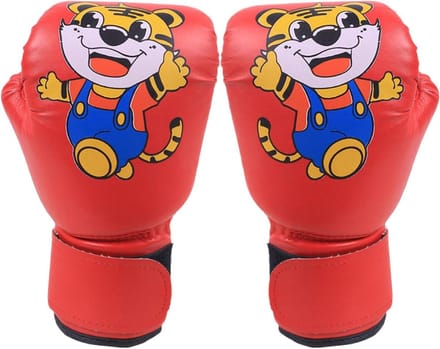 Bokshandschoenen Kinderen - Junior Mitts Training - Bokstraining Oefenen - Ademend en Beschermend - 4 cm Vulling - Rood