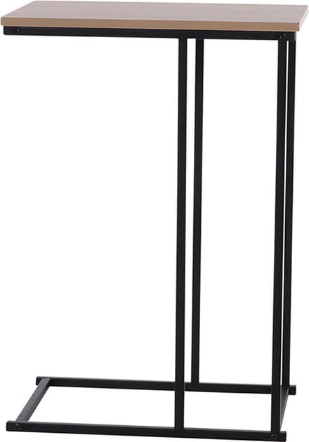 H&S - Collection - Bijzettafel - met - MDF - tafelblad - naturel - en - zwart