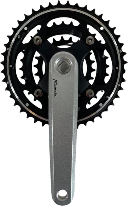 Miranda Crankstel Rechts Zilver/Zwart - 170 mm - 104 mm - 22, 32, 44T - 9 speed