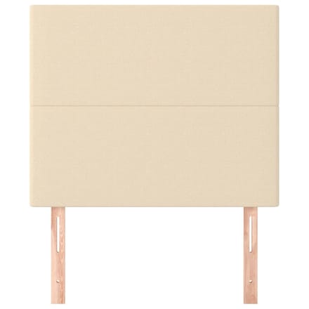 vidaXL - Hoofdbord - crème - 100x5x118/128 - cm - stof