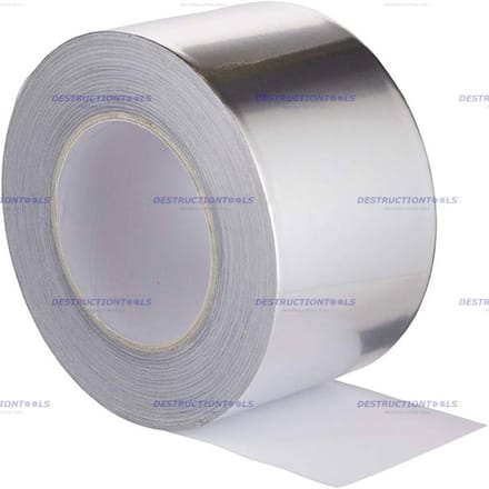 8 rollen 50M x 75mm (400M) aluminium (HVAC) tape (50mic)