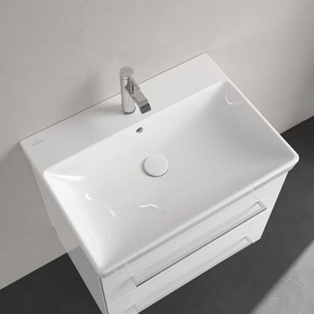 Villeroy & Boch Avento meubelwastafel - 65x47cm - 1 kraangat met overloop wit