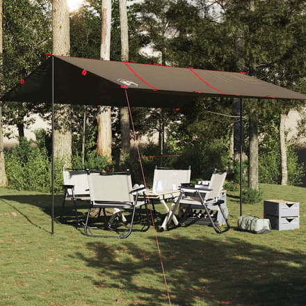 vidaXL - Kampeerluifel - waterdicht - 451x420 - cm - bruin
