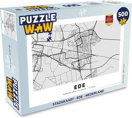 Puzzel Stadskaart - Ede - Nederland - Legpuzzel - Puzzel 500 stukjes - Plattegrond