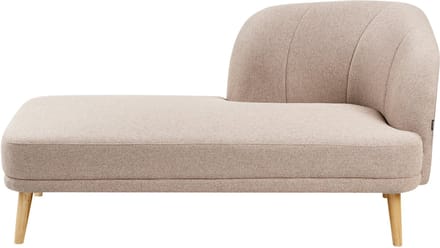 BELIANI TANLAY - Chaise longue - Lichtbruin - Polyester
