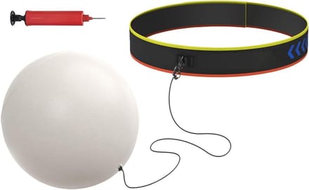 Boksbal Trainingsset - Reflexbal Hoofdband - Reactie Snelheid - Verstelbare Pasvorm - Opblaasbaar - Wit