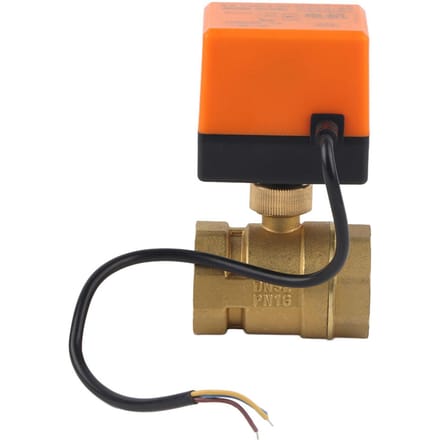 1pc AC 220V G114 DN32 2 Voies 3 Fils 2 Points de Contrôle Laiton Électrique Motorisé Vanne à Bille
