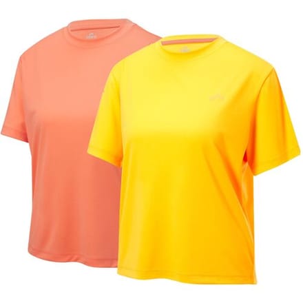 CRIVIT 2 dames sportshirts (Geel/oranje, M (40/42))