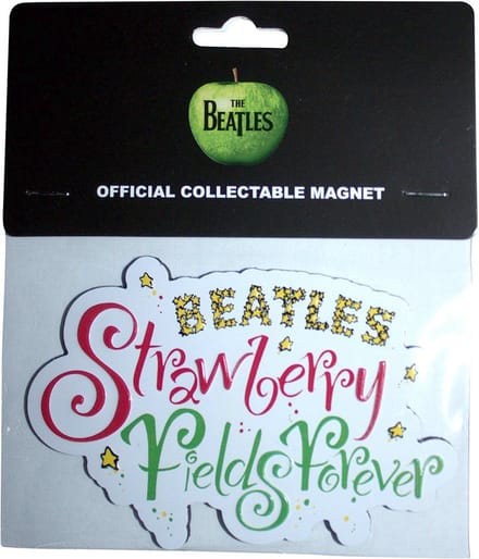 The Beatles - Strawberry Fields Forever Logo Embossed Koelkastmagneet - Multicolours