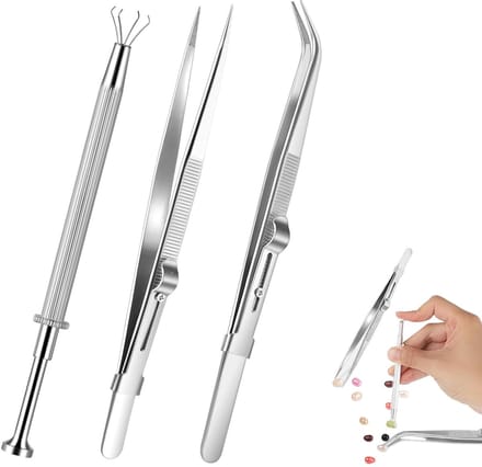 Dailygoods- Piercingtang 3-delig - Roestvrij Staal - Antislip Handgreep - Verstelbare Druk - Schokbestendig - Efficiënt Gereedschap - Piercingtools