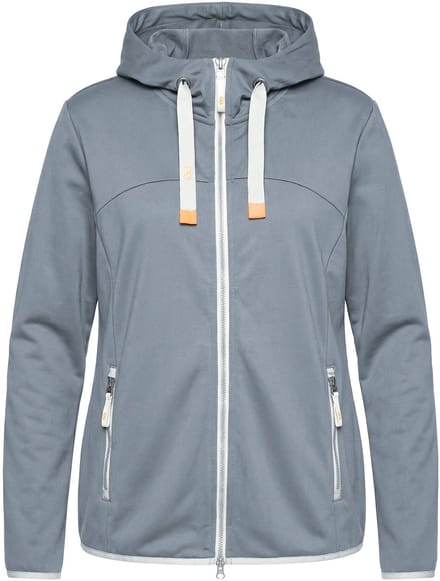 Laurasøn - Dames - Lifestyle sweatvest met capuchon - Groene agave - Maat 40+