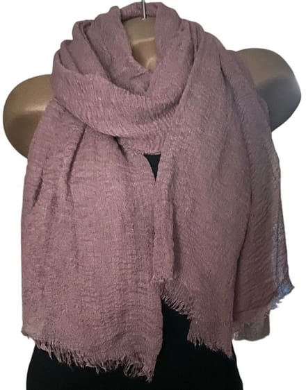 Dames effen kleur sjaal 2# oudroze