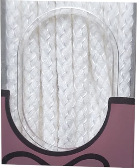Bob Veter - Wit Parelmoer - Rond - Koord Veters - Lengte 90 cm - Dikte 3 mm - Schoenveter