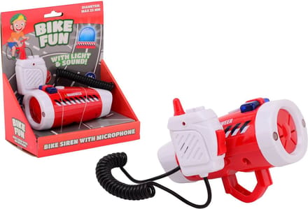 Johntoy - Bike Fun Bicycle Siren Fire Department with Microphone