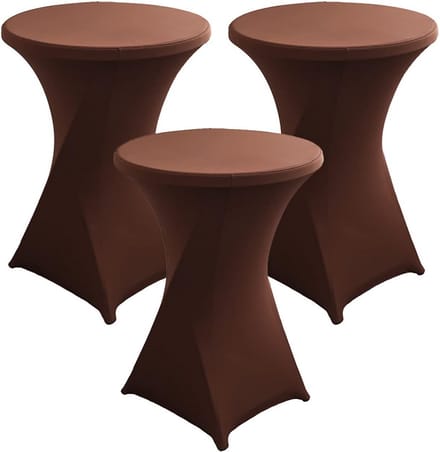 Set van 3 Elastische Tafelhoezen voor Bistrotafels (Ø 60/80 cm) - Wasbaar en Sneldrogend