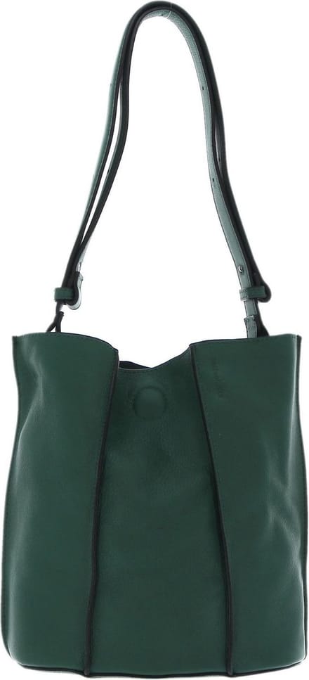 FREDsBRUDER Leren Schoudertas FB Midi Bucket Emerald Donkergroen