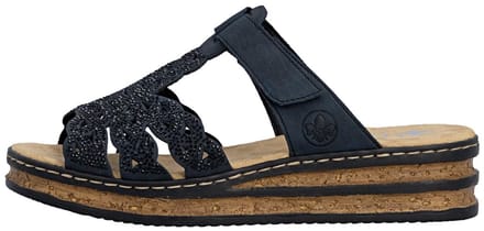 Rieker -Dames - blauw donker - slippers & muiltjes - maat 41