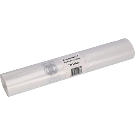 Afvalzak Cleaninq 70x110cm HDPE recycled T25 120L transparant