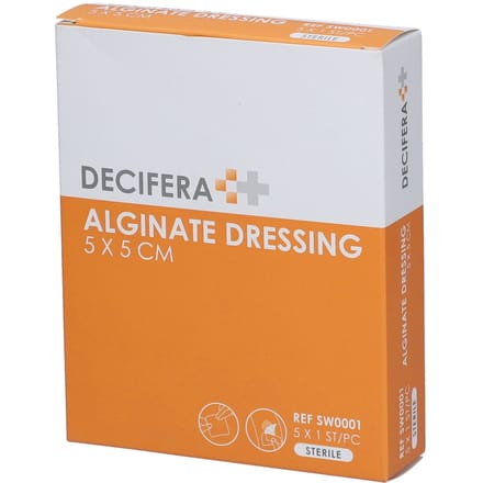 Decifera Alginate Dressing 5 x cm SW0001 Pleister