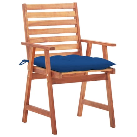 vidaXL - Tuinstoelen - 2 - st - met - kussens - massief - acaciahout