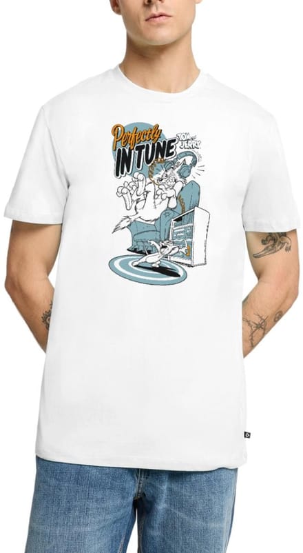 Tom En Jerry Perfectly In Tune Premium T Shirt Heren