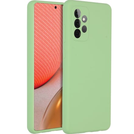 Accezz Hoesje - Geschikt voor Samsung Galaxy A72 - Liquid Silicone Backcover - Groen