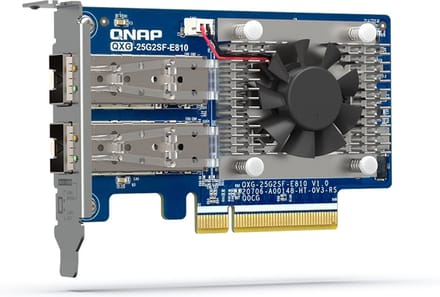 QNAP QXG-25G2SF-E810 - network adapter - PCIe 4.0 x8 - 25 Gigabit SFP28 x 2