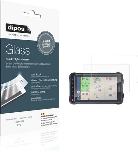 dipos – 2x Matte Pantserfolie geschikt voor Hugerock X72 | 9H Screenprotector