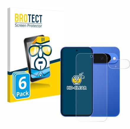 BROTECT - Screenprotector voor Google Pixel 10 (Voor+Camera) - Folie Beschermfolie transparant 6 Stuks