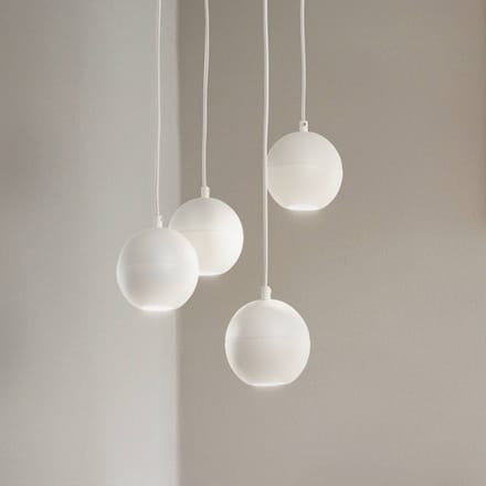 HELAM Hanglamp Midway, zandkleurig, 4-lamps, Ø 35 cm, GU10