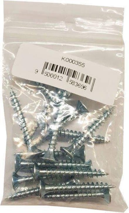 FLE - Set stalen schroeven verzinkt rond ø 0,45 cm en lengte 3,5 cm - 16 stuks