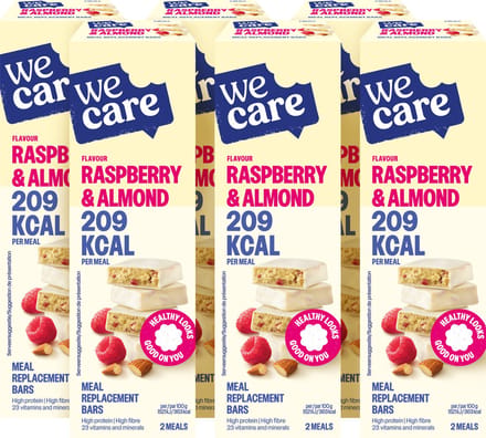 WeCare Meal Replacement - Bars - Framboos Amandel - 6 x 116 gr