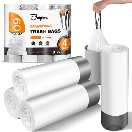 Kleine Vuilniszakken Grijs 4 Gallon - Sterk en Compact Afvalzak