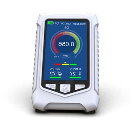 Ozon Analyzer - Luchtkwaliteit Meter - Luchtkwaliteit Meten - Geïntegreerde Sensoren - 130 x 80 x 30 mm - Wit
