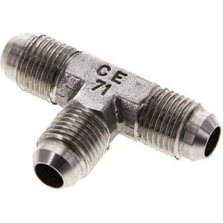 JIC T-koppeling UNF 9/16''-18 Buitendraad RVS 275 bar (3863.75psi)