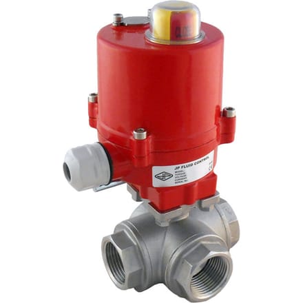 G1/4" L-Boring 3-Weg RVS Elektrische Kogelkraan 24V DC - BL3SA