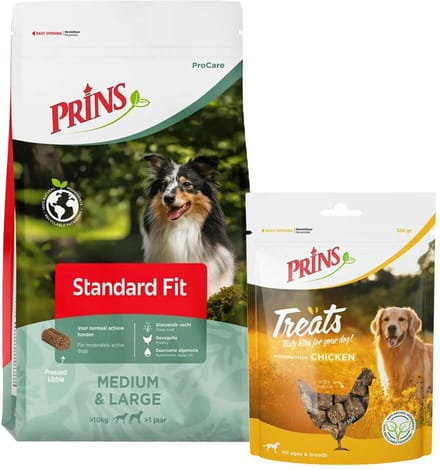 Prins ProCare Standard Fit 20 kg & Treats Chicken Pakket