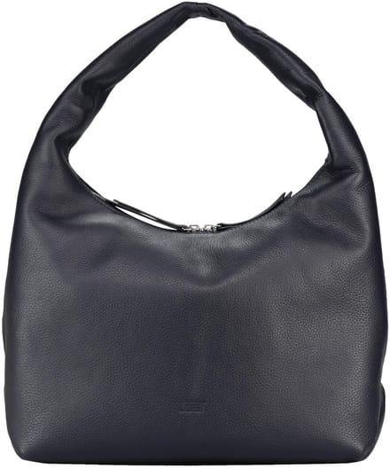 JOST Leren schoudertas Vika Hobo Bag Blue donkerblauw
